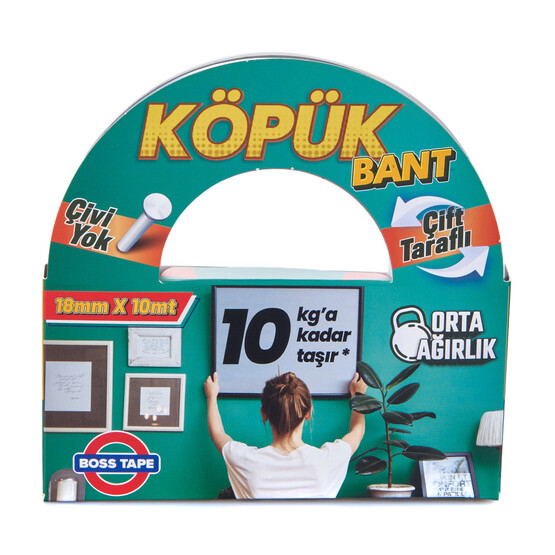 Boss Tape Solvent Akrilik Köpük Montaj Bandı - Siyah 