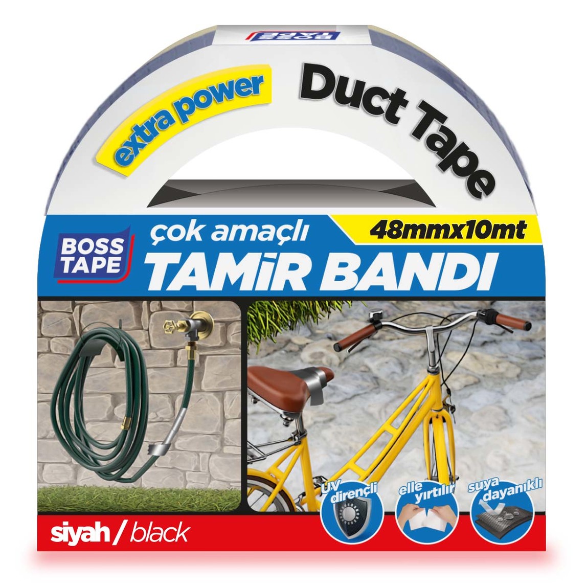 Siyah Duck Tape Tamir Bandı_0