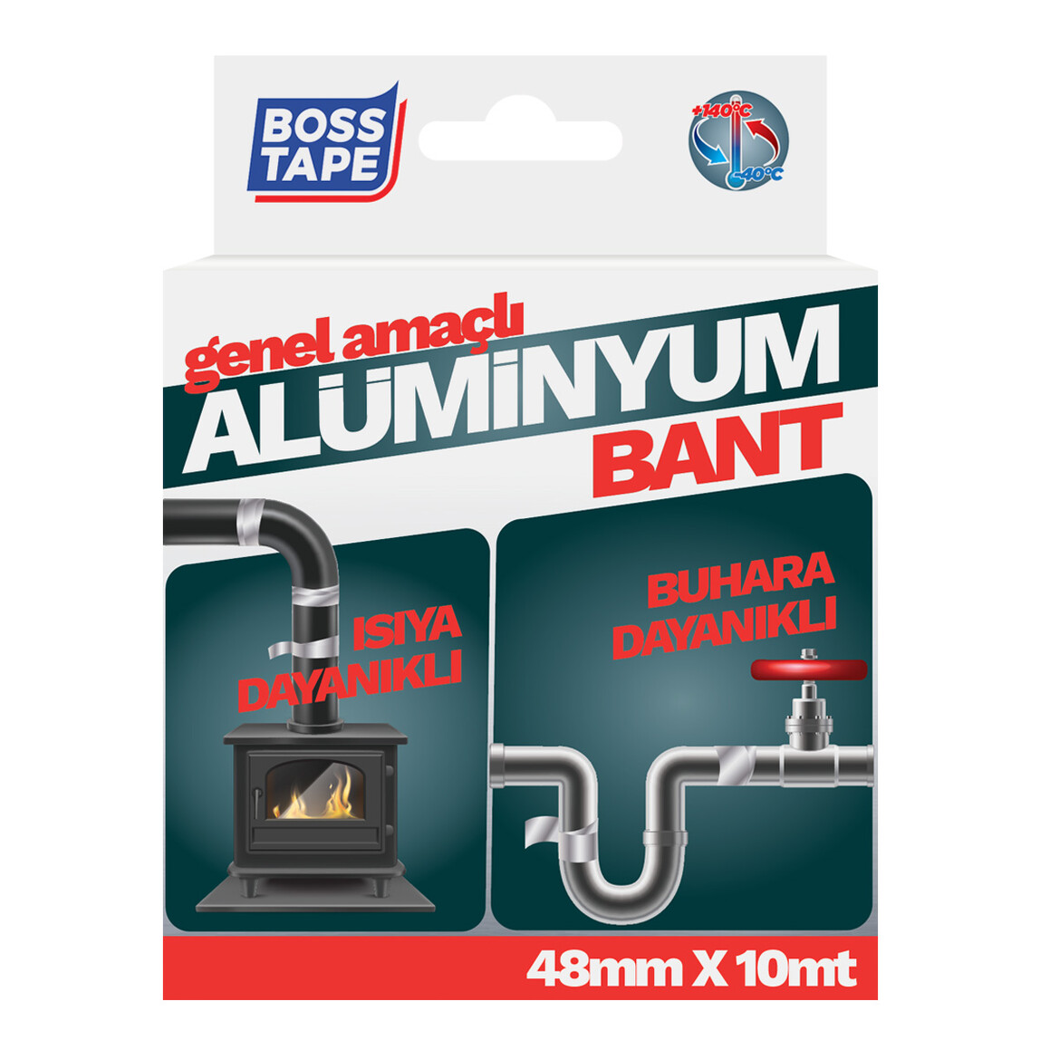    Boss Tape 30 Mikron Alüminyum Bant  