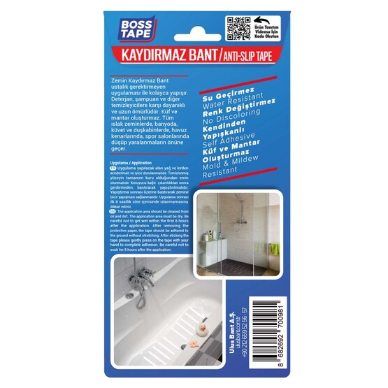 Boss Tape Banyo Küvet Kaydırmazlık Bandı