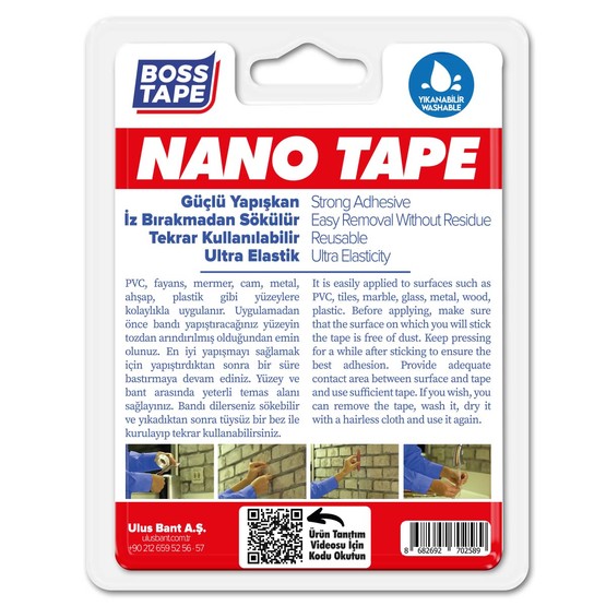 Boss Tape Nano Bant Şeffaf