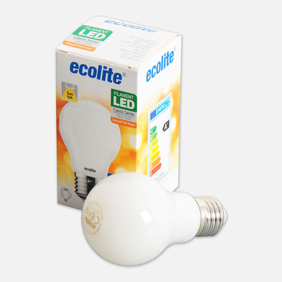 Ecolite Soft Filament A60 7.5 W Sarı Klasik E27 Duy Led Ampul  