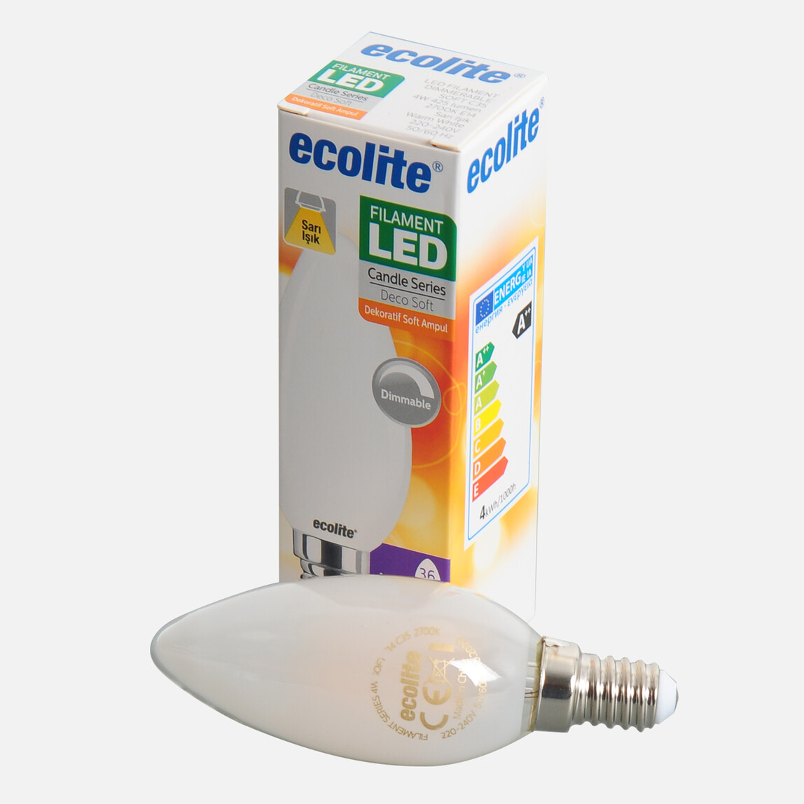 Soft Filament Dimmer C35 4W E14 2700K Led Ampul_0