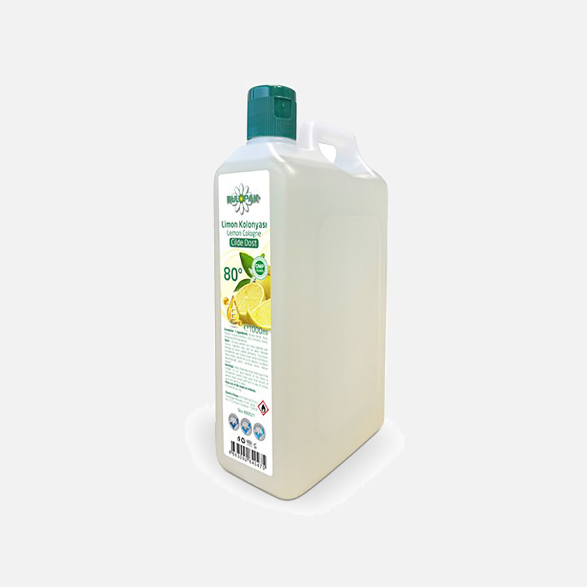    Rulopak Limon Kolonyası 1000 ml 80 Derece Alkollü 