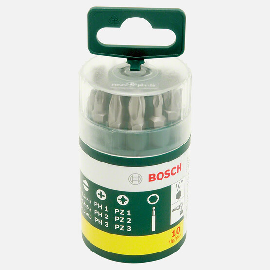 Bosch 10 Parça Vidalama Ucu Seti (PH+PZ+S) 