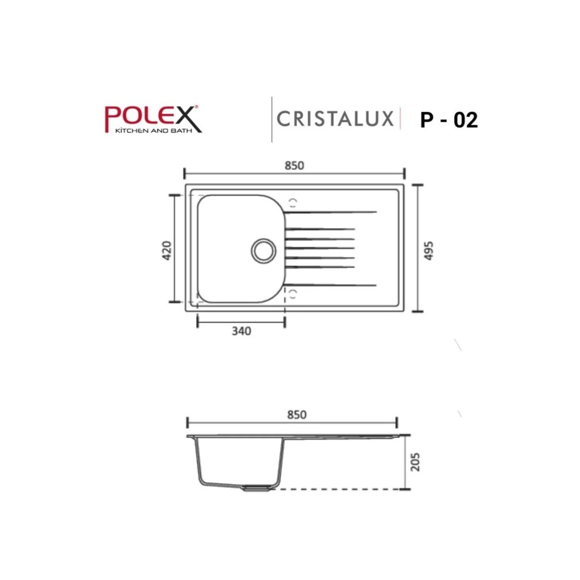    Polex P-02 Eviye Beyaz 