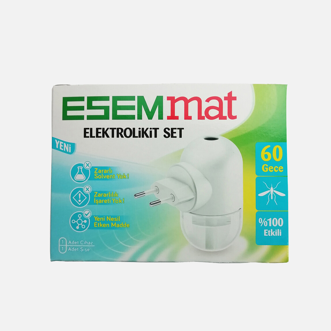    Esemmat Elektrolikit Set  60 Gece Etkili(Cihaz+60 gece Yedek)  