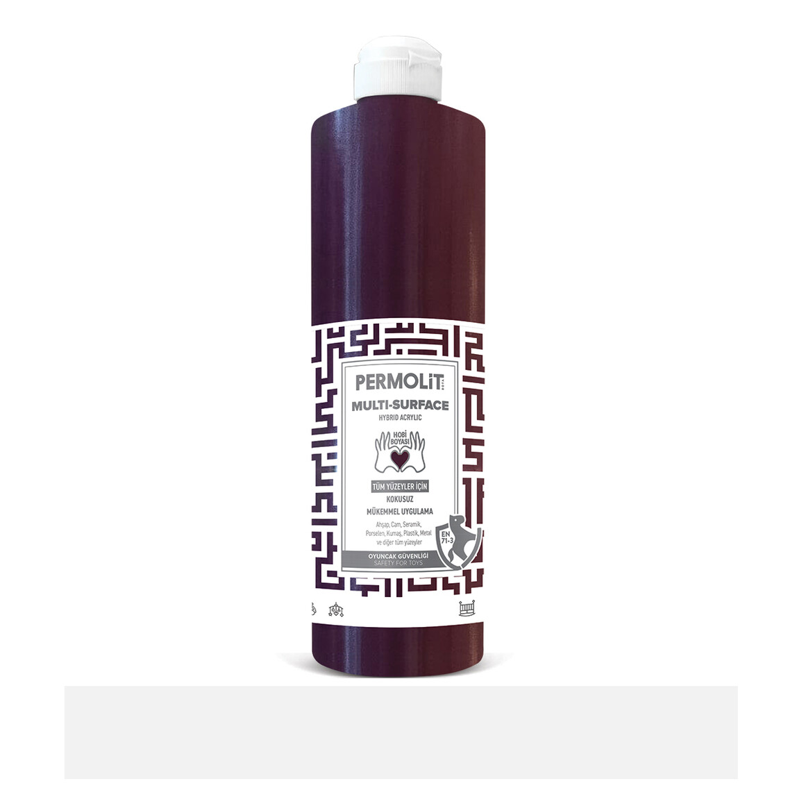    Permolit 0,5 lt Akrilik Boya Patlıcan Mor Multi Surface Permolit  