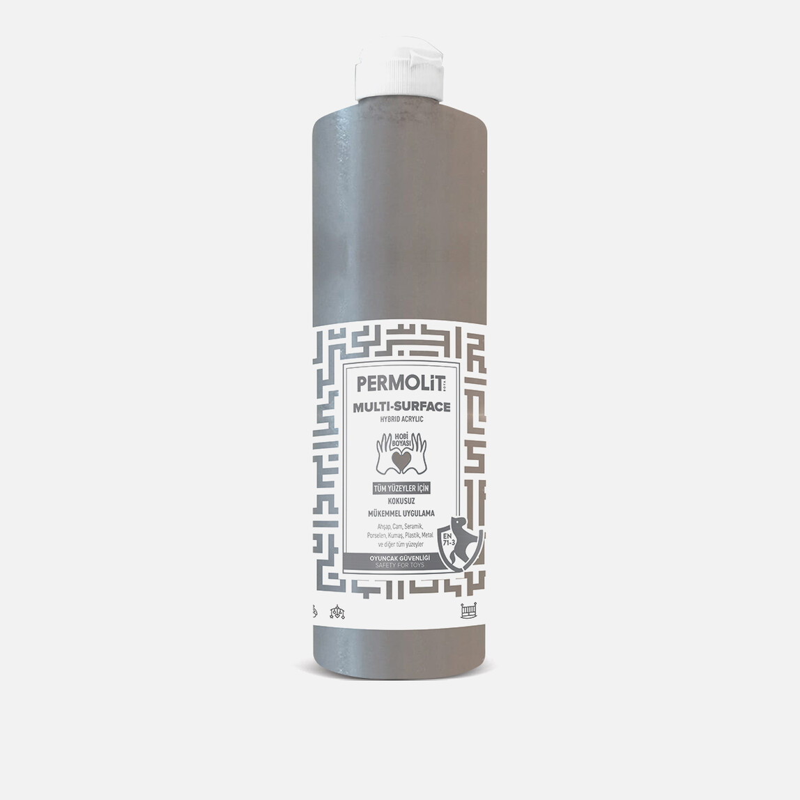    Permolit 0,5 lt Akrilik Boya Kül Gri Multi Surface Permolit  