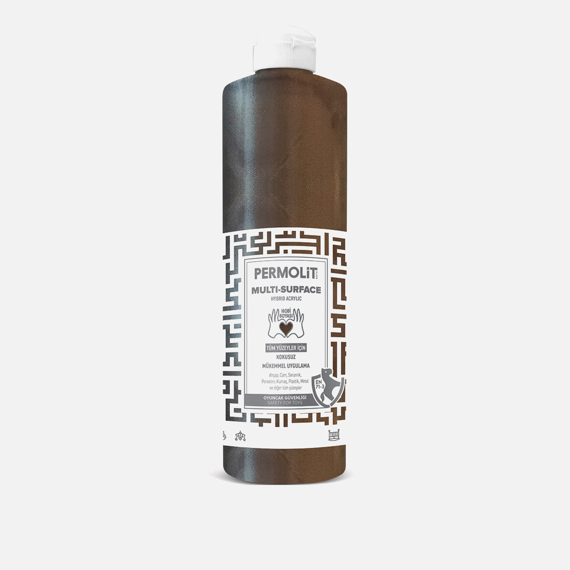    Permolit 0,5 lt Akrilik Boya Metalik Granit Kahve Multi Surface Permolit  