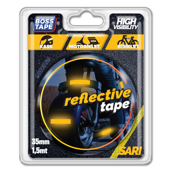 Boss Tape 35mmx1,5m Reklektif Bant Kırmızı 