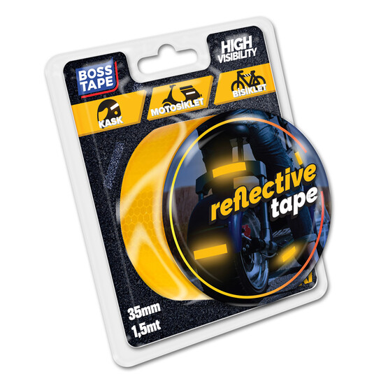 Boss Tape 35mmx1,5m Reklektif Bant Kırmızı 