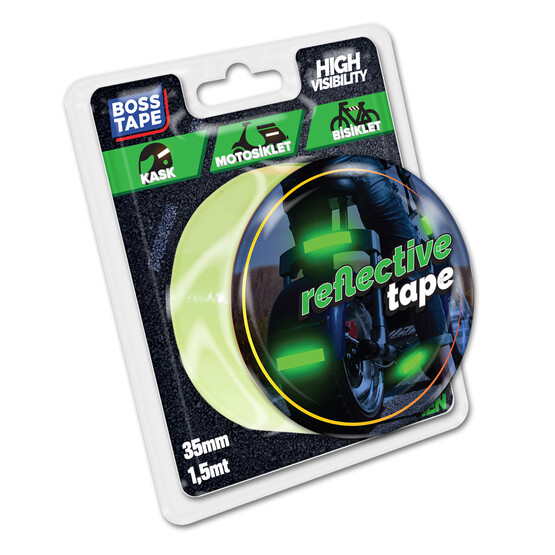 Boss Tape 35mmx1,5m Reklektif Bant Sarı  