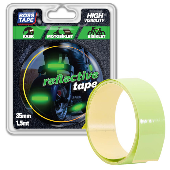 Boss Tape 35mmx1,5m Reklektif Bant Sarı  