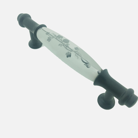 Es-Al Kaş 96 mm Siyah Porselen Kulp  