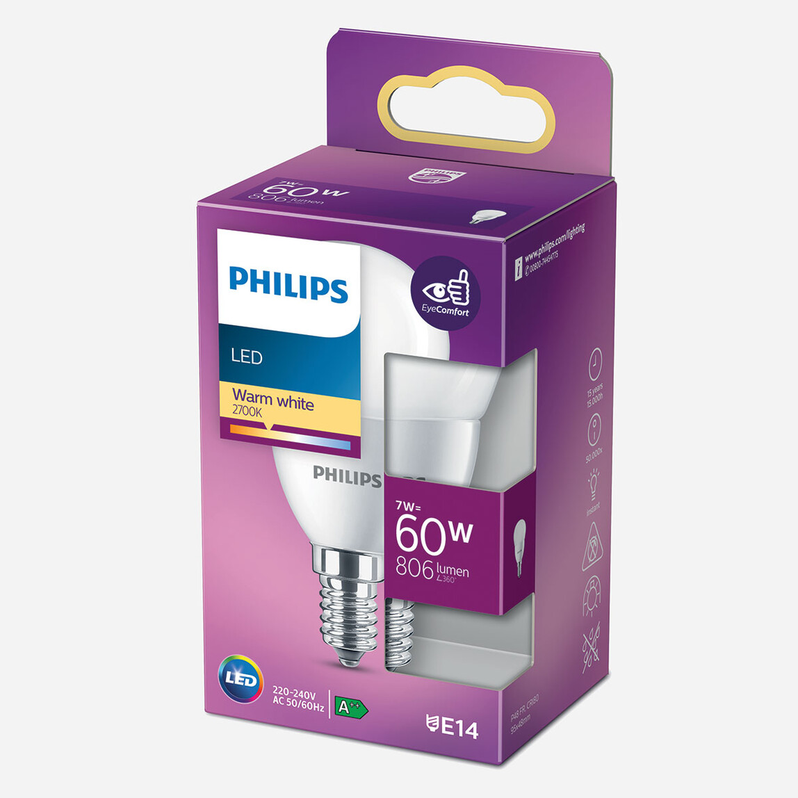    Philips P 48 60 W Beyaz Mum E14 Duy Led Ampul   