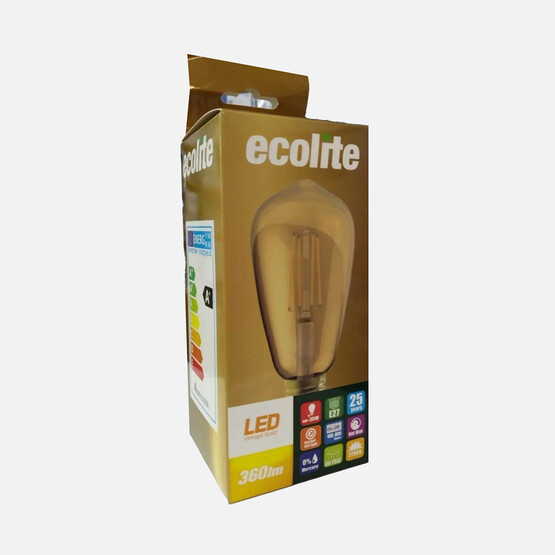 Ecolite Led Filament Gold St64 10W E27 1800K 