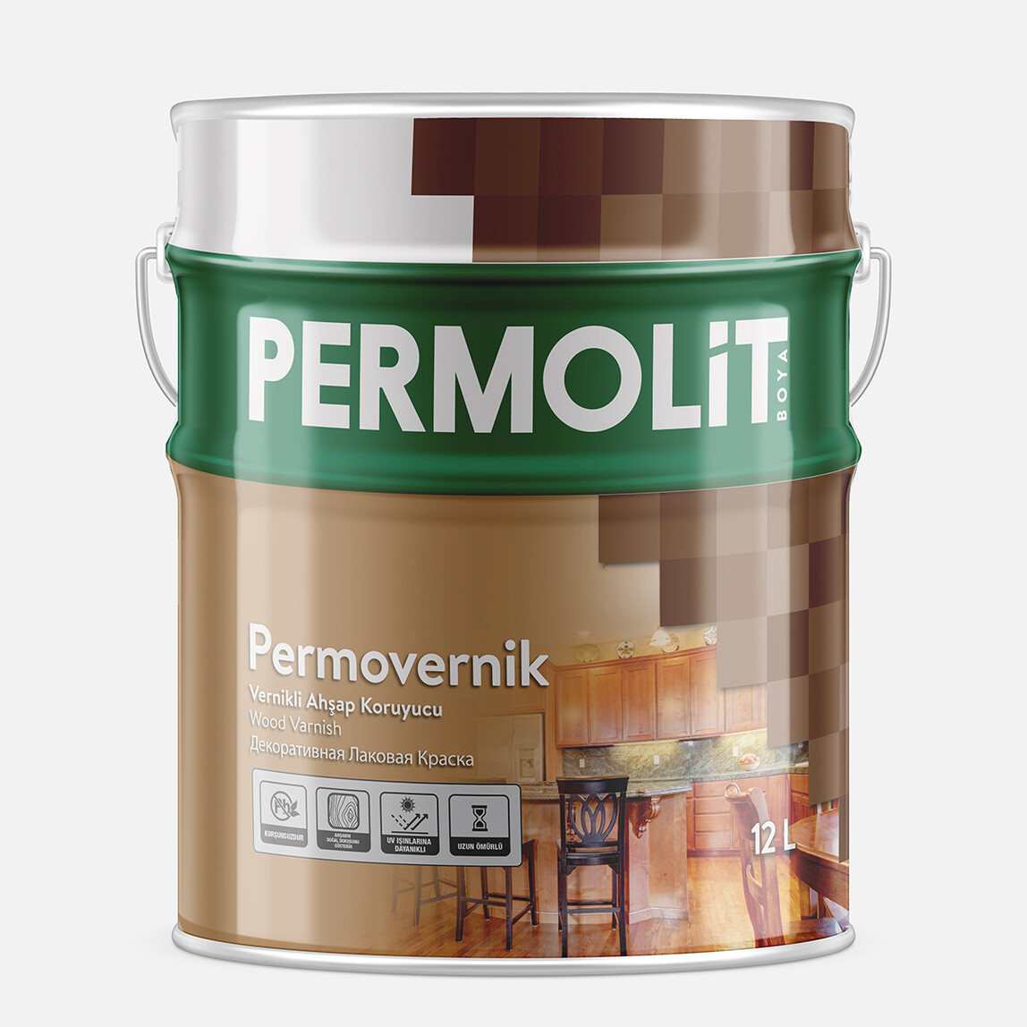    Permolit 12 L Permovernik Ahşap Koruyucu Açık Meşe 