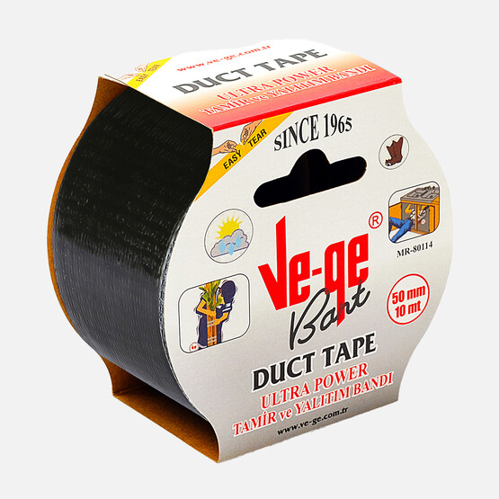 Vege50mmX10m Duck Tape Tamir Bandı Siyah