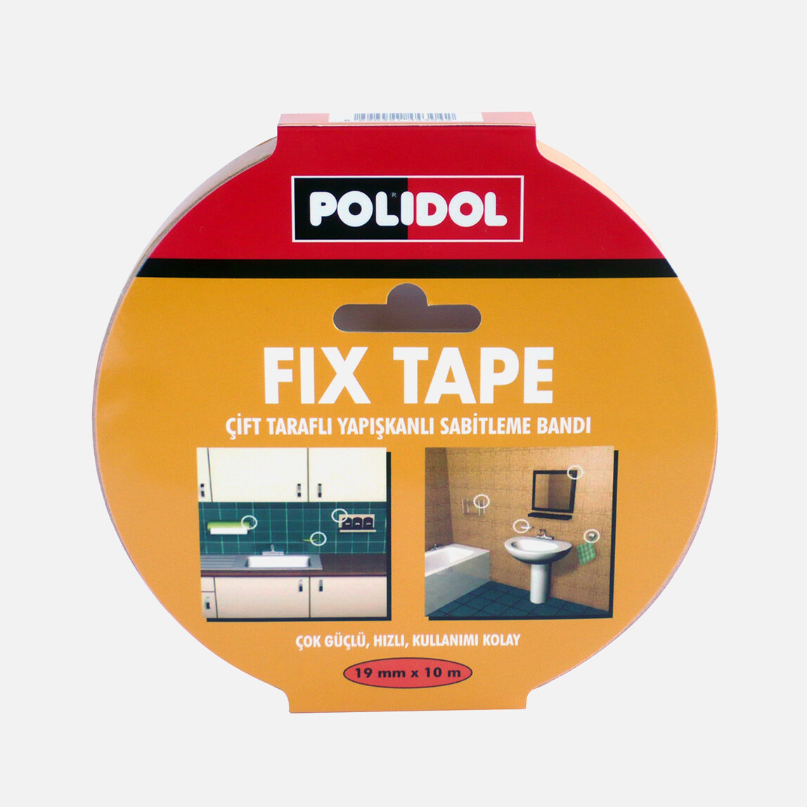    Polidol Fix Tape- Çift Taraflı Montaj Bantı  19mmx10m  