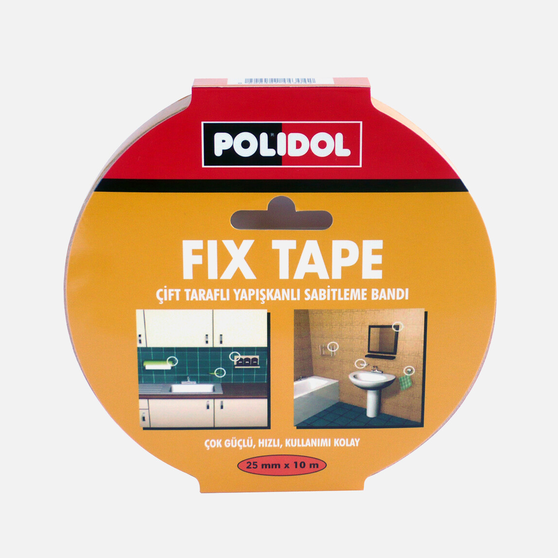    Polidol Fix Tape- Çift Taraflı Montaj Bantı- 25mmx10m  