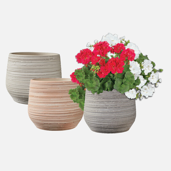 Ravenna Saksı Gri 19 cm
