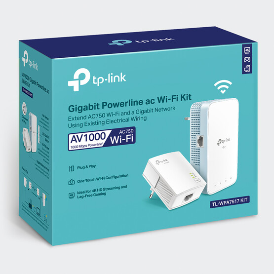 Tp-Link WPA7517 AV1000 Gigabit Powerline ac Wi-Fi Kit 