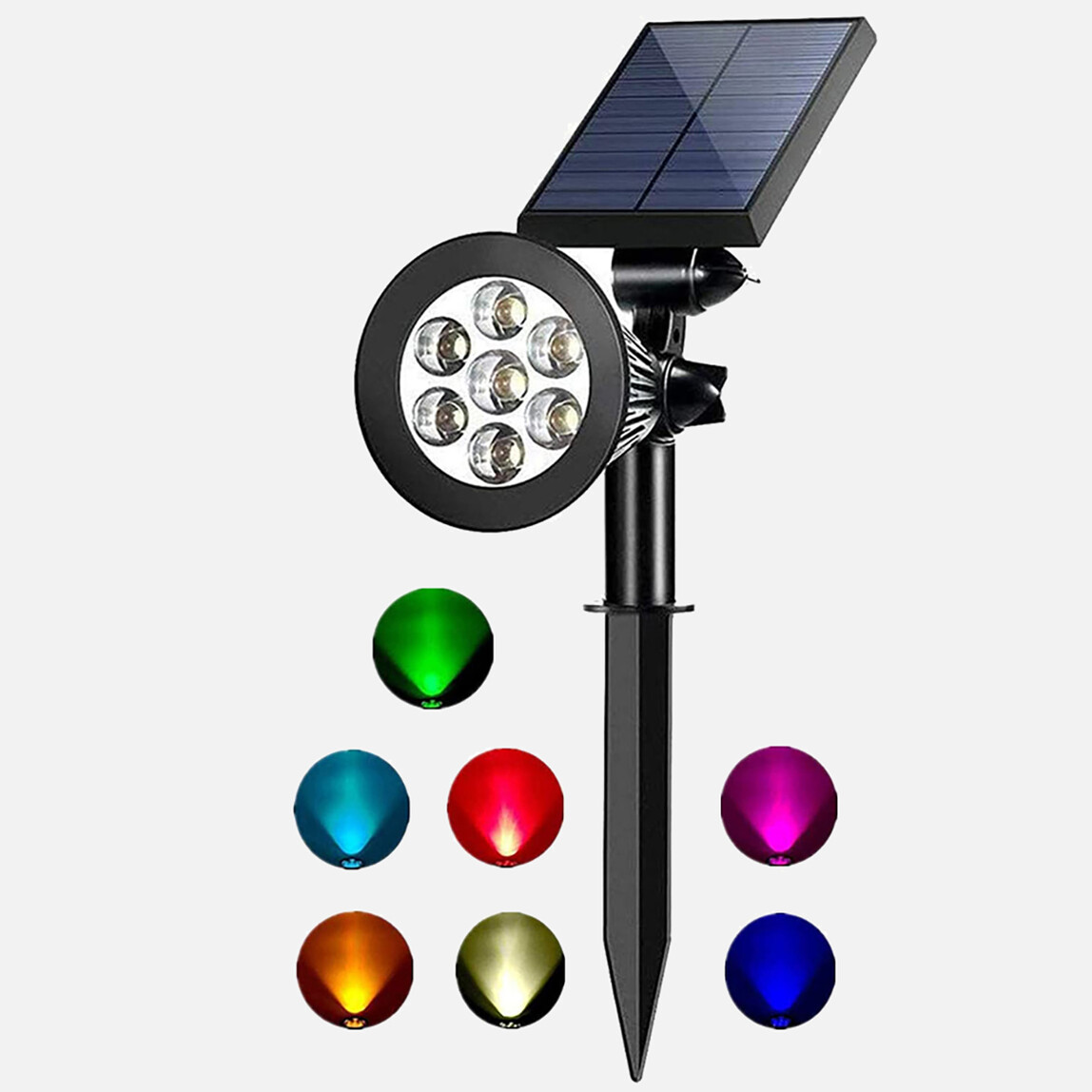    GreenTech Solar 7 Led Bahçe Aydınlatma RGB 