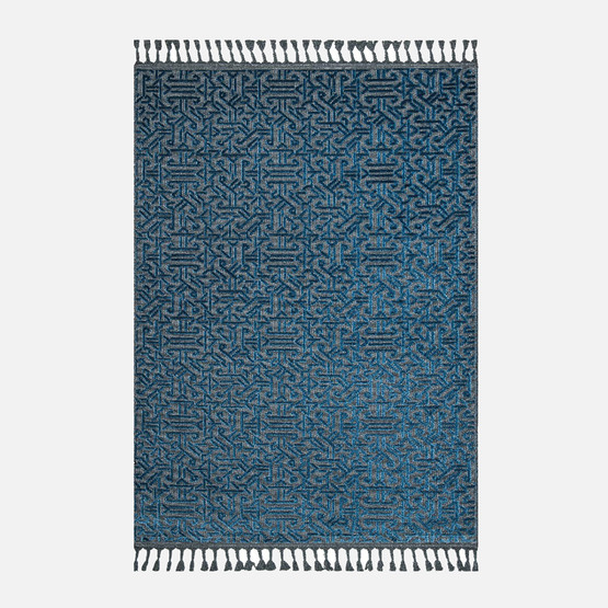 Crea Rönesans Lacivert Antrasit Modern Kilim 80x150 cm