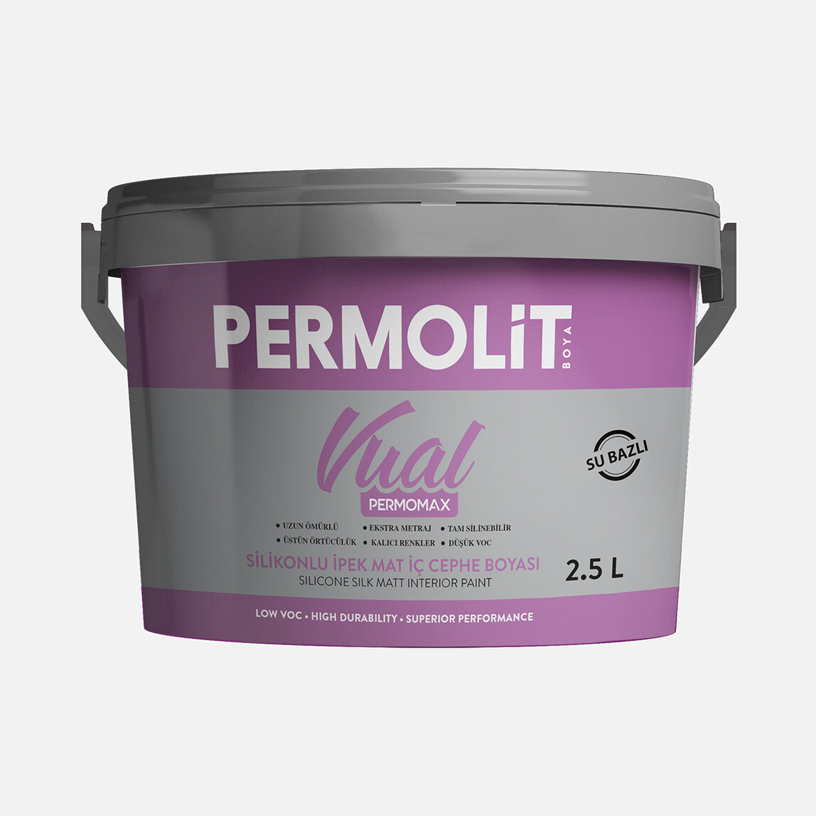    Permolit 2,5 L Permomax Vual İpek Mat İç Cephe Boya Beyaz 