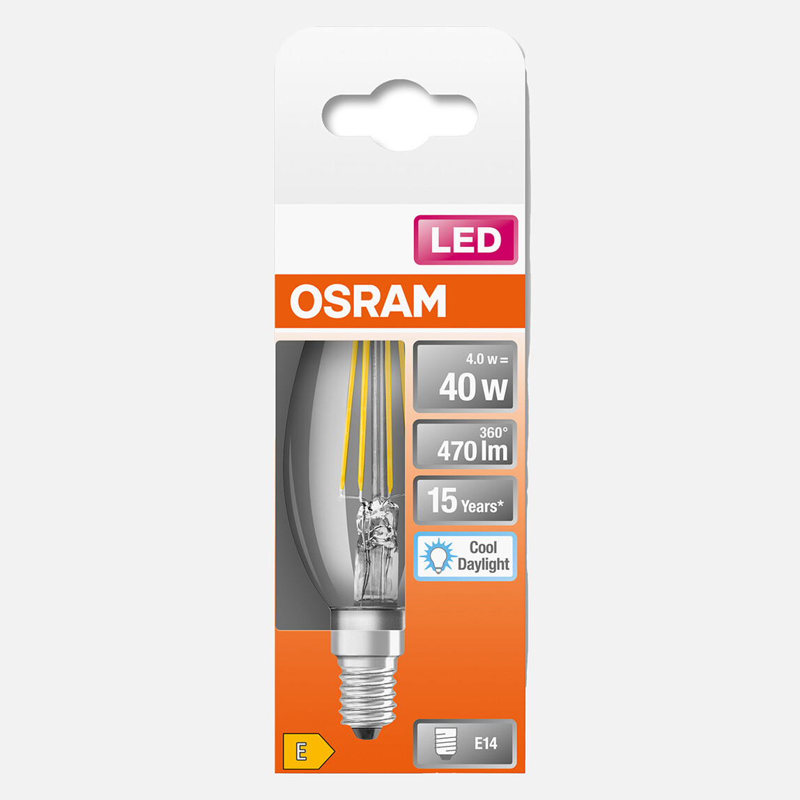 Ledv Led Filemant 4W E14 Beyaz Led Clb 40 4W/865 Fıl E14_0