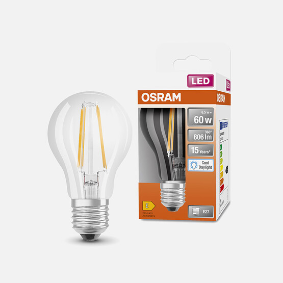 Osram Led Filament 6.5W/865 E27 Beyaz Işık Ampul 