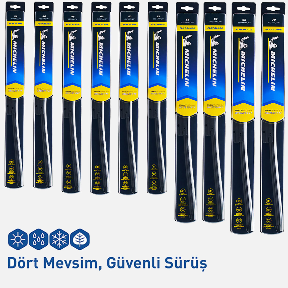    Michelin Multifit MC33887 35 cm 1 Adet Universal Muz Tipi Silecek  