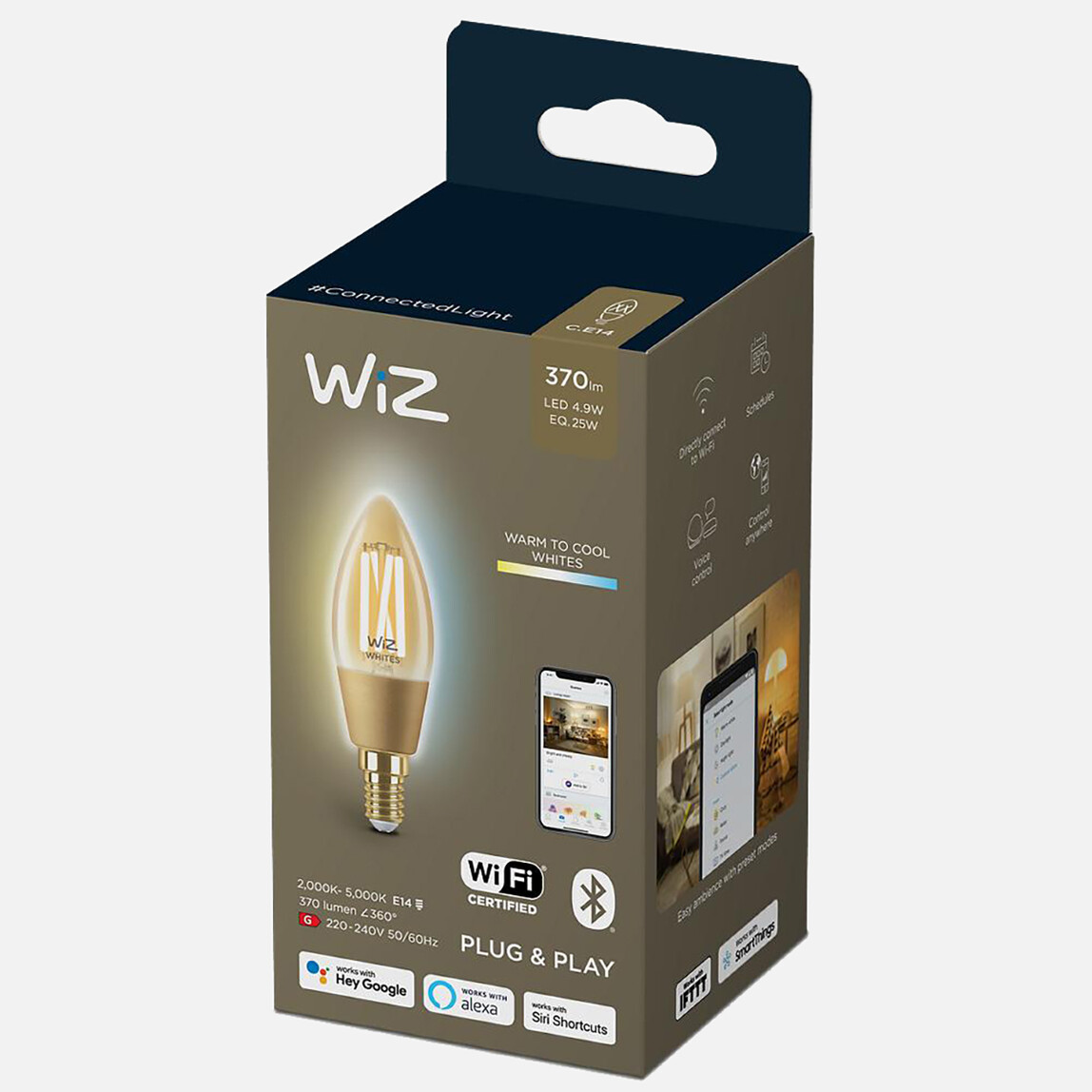    Philips Wiz C35 25W 4.9 W Beyaz E14 LED Ampul 