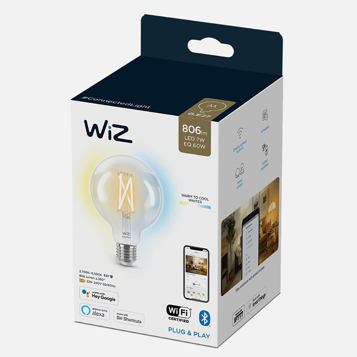 Philips Wiz Akıllı Ampul 60W G95 E27 Ampul_0