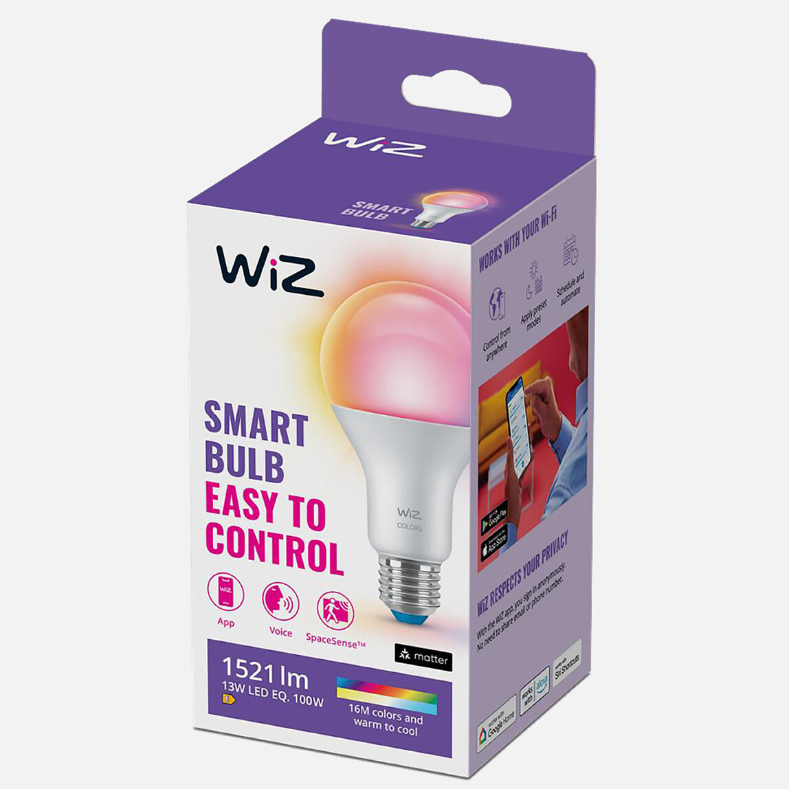    Philips Wiz A67 13 W Renkli E27 LED Ampul 