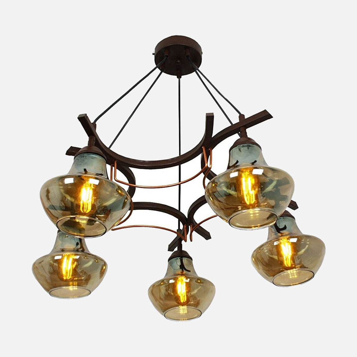   Taşcan Aydınlatma Ring Modern 5'li Metal Klasik Avize  