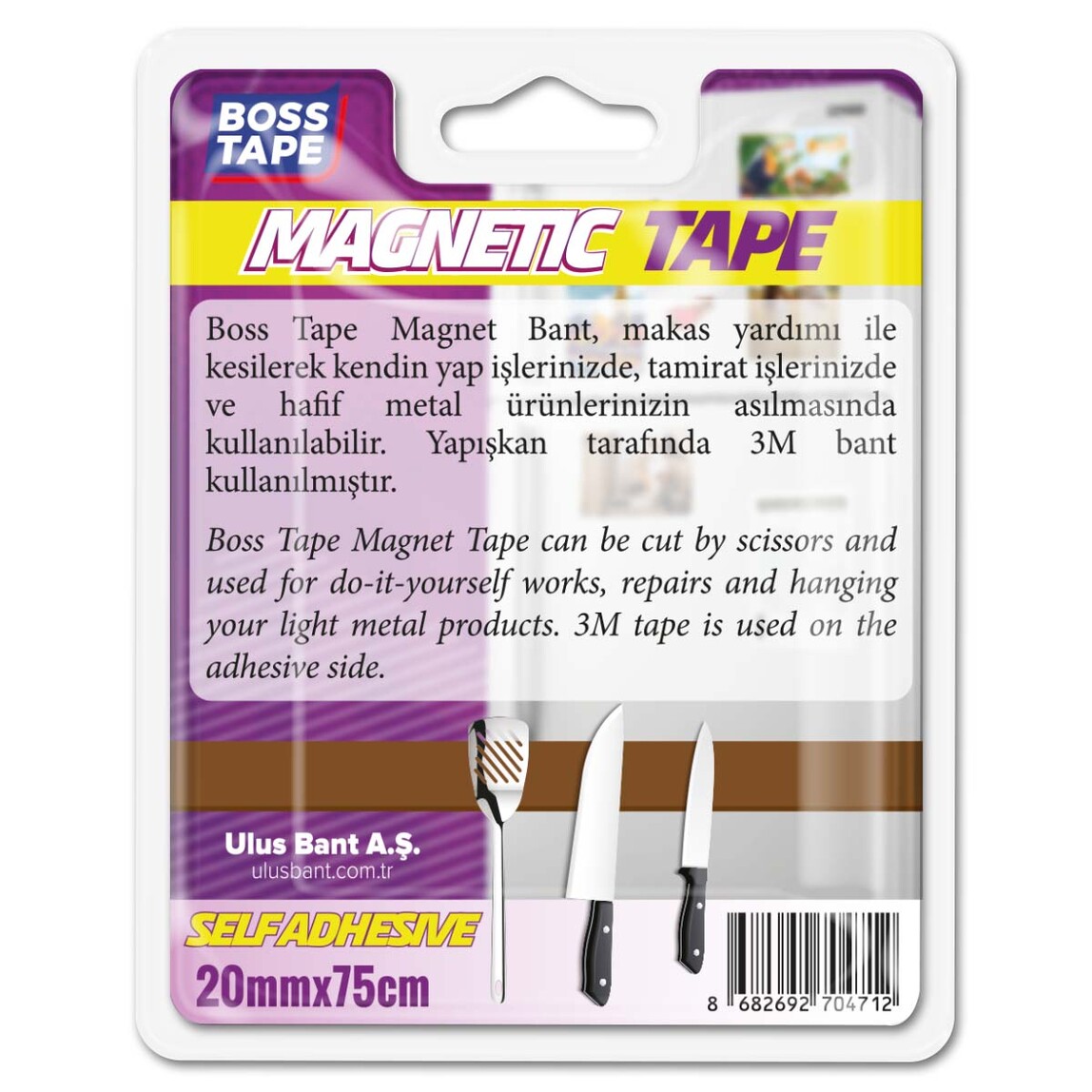    Boss Tape Magnet Bant 20 mm x 75 cm 