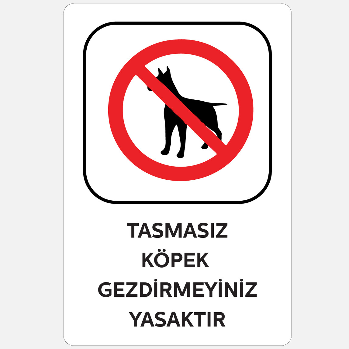    Ekstrafix Yul-437 25x35cm Tasmasız Köpek Gezdirmeyiniz  