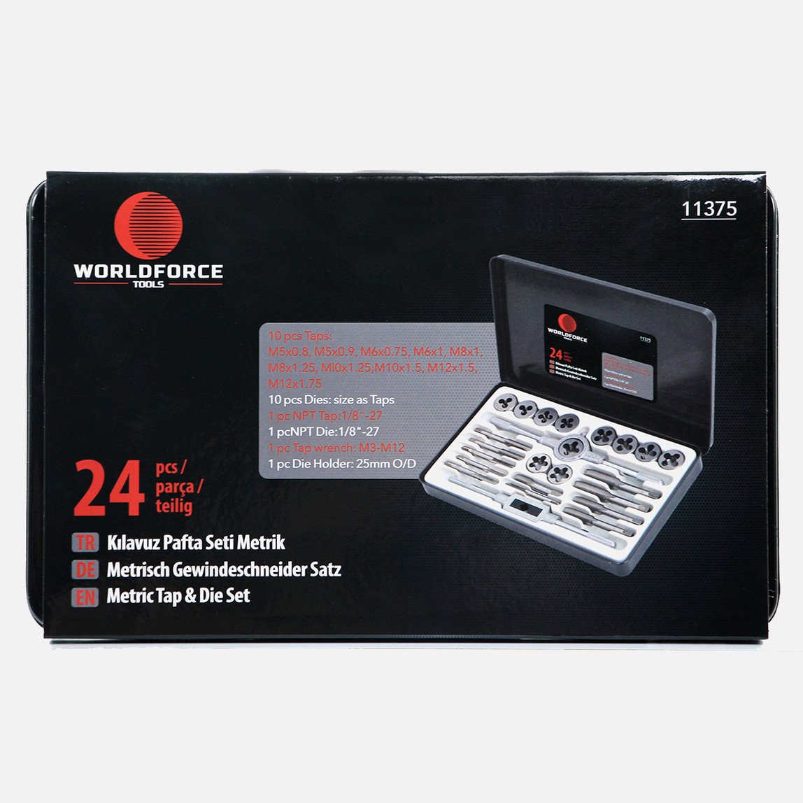 Worldforce Kılavuz Pafta Seti Metrik 24 Parça 11375_4