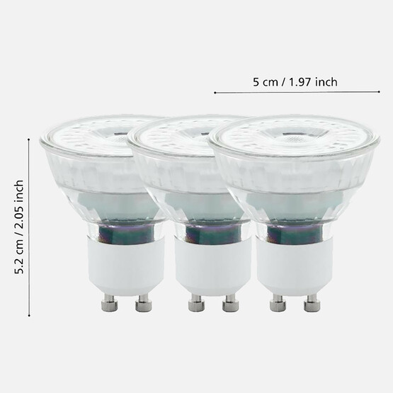 Eglo 5 W Beyaz Spot GU10 Duy 3’lü Led Ampul  