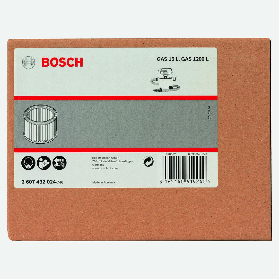 Bosch Süpürge Filtresi Kanallı Gas15/12-25_1