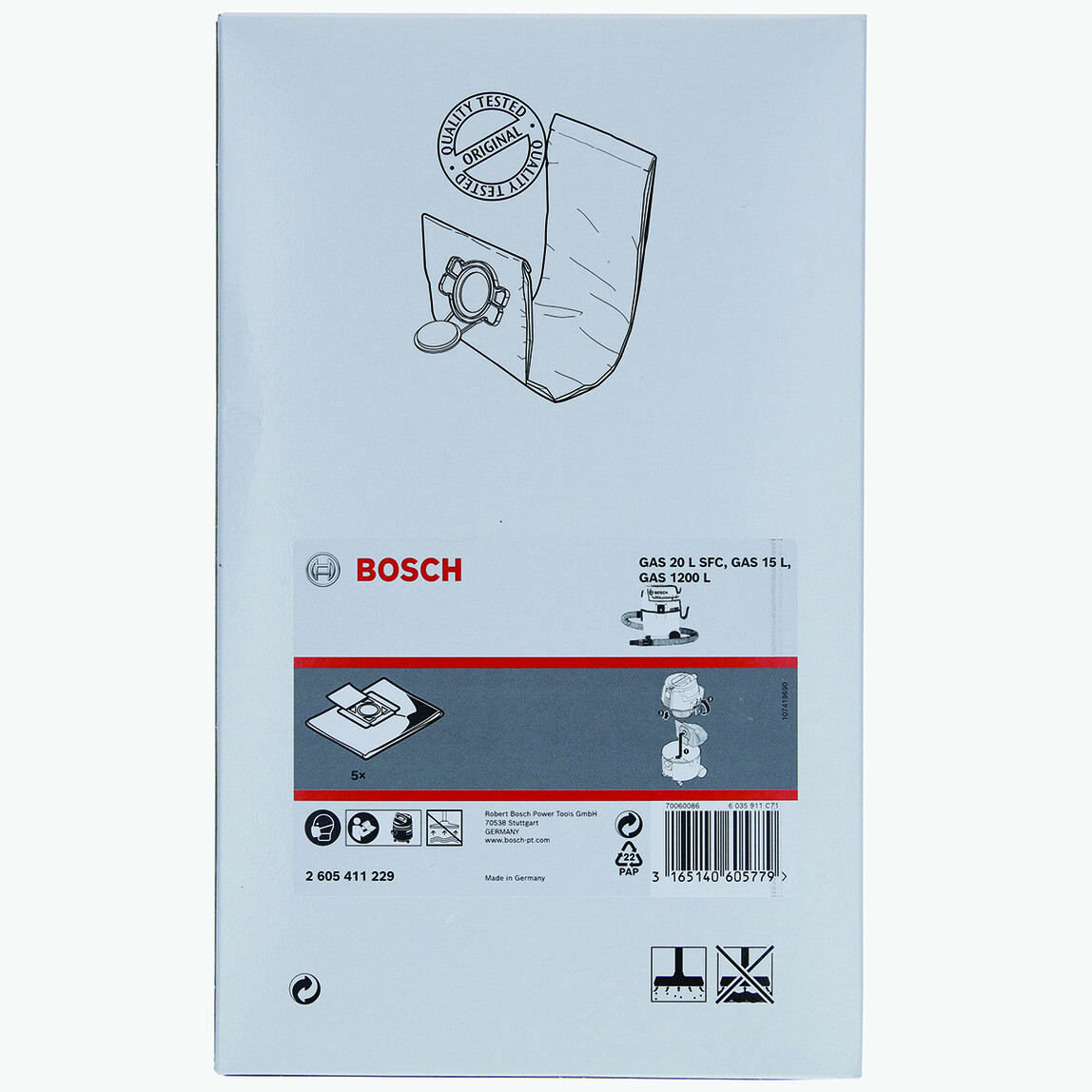 Bosch Süpürge Toz Torbası Kuru Gas15L_1