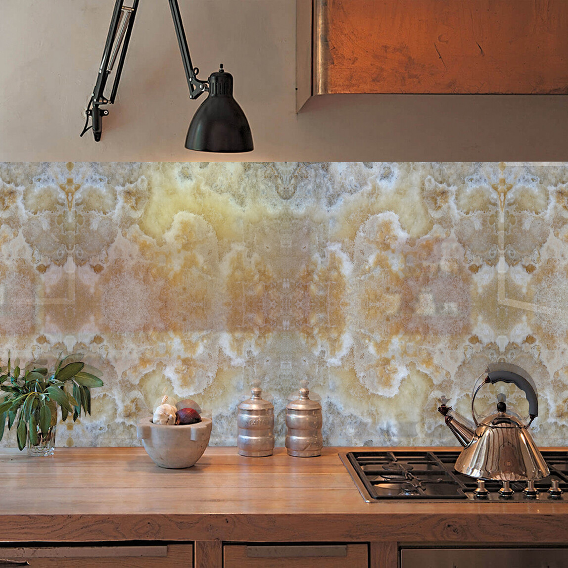    Tink Panel Desenli Cappuccino 41 x 62 cm 0.5 mm Duvar Panel PVC Karola 