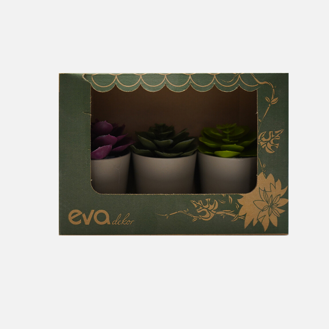    Yapay Skulent Çiçeği 3'lü Paket 