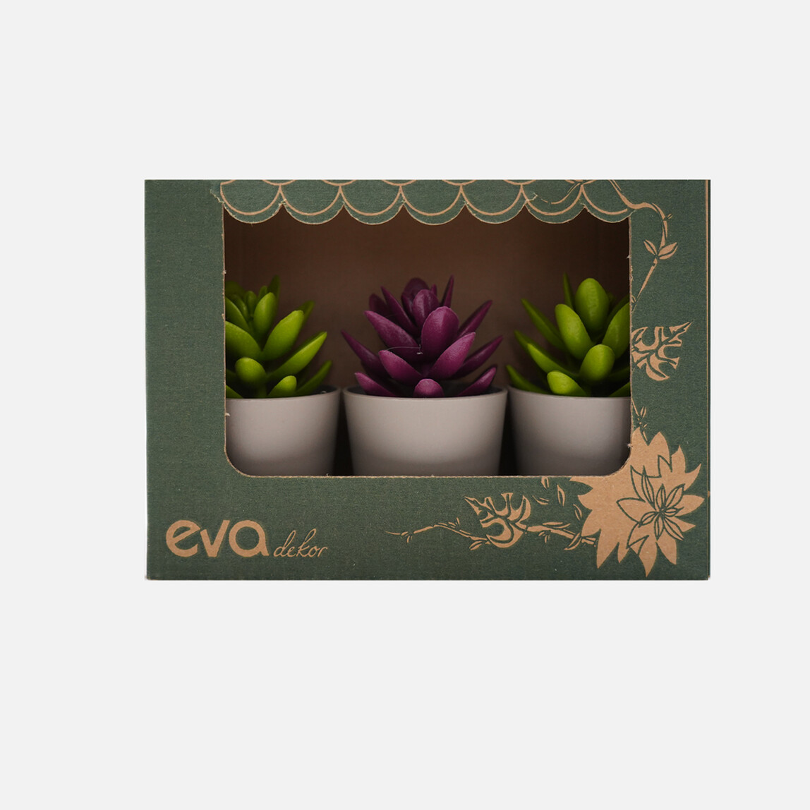    Yapay Skulent Çiçeği 3'lü Paket 