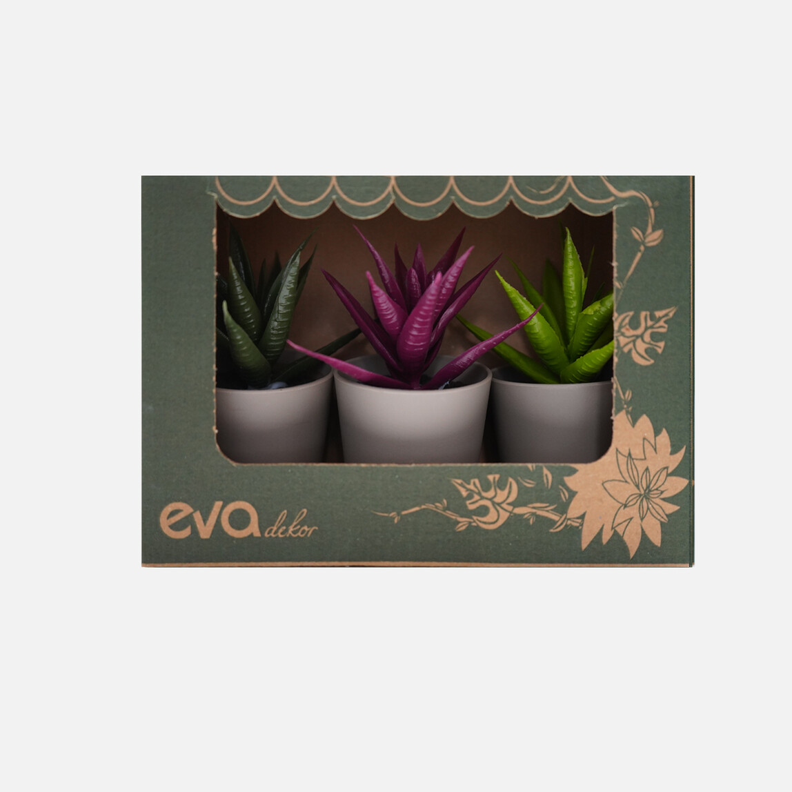    Yapay Skulent Çiçeği 3'lü Paket 