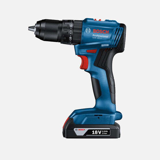 Bosch GSB 185-LI (1x2.0Ah) + 23 parça Aksesuar seti Darbeli Akülü Vidalama