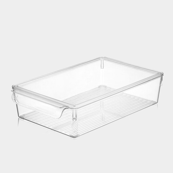 Dünya Plastik Şeffaf Buzdolabı Organizer Kapaklı 20x32,5x7cm 