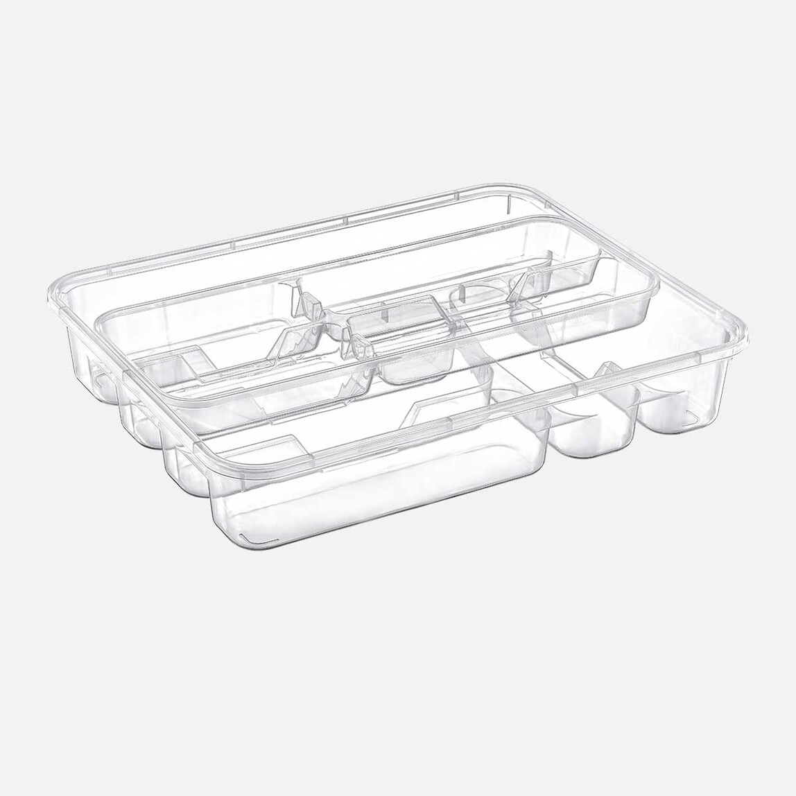    Dünya Plastik ABS Plastik 38.6x31.2 cm 9 Bölmeli Çekmece İçi Kaşıklık Şeffaf 